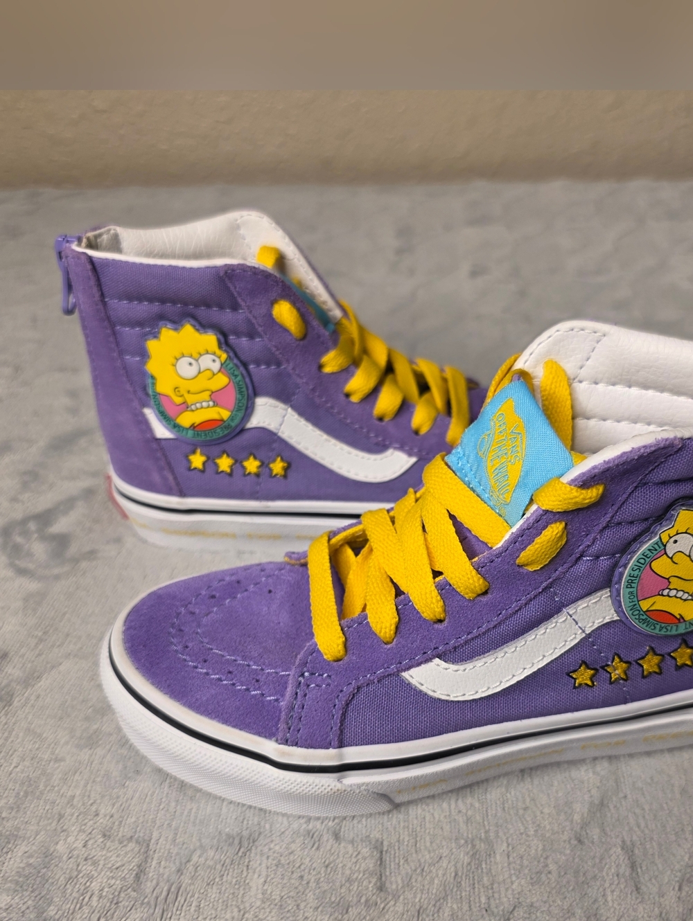 Vans X The Simpsons Sk8-hi Lisa Simpson For President Size 12.5 Kids